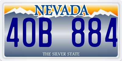 NV license plate 40B884