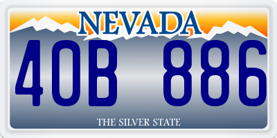 NV license plate 40B886