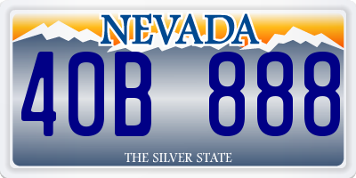 NV license plate 40B888