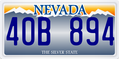 NV license plate 40B894
