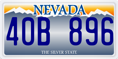 NV license plate 40B896