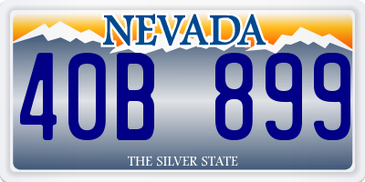 NV license plate 40B899