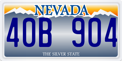 NV license plate 40B904