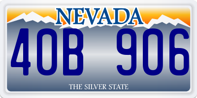 NV license plate 40B906