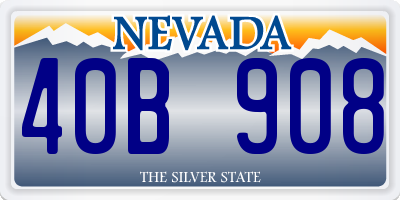 NV license plate 40B908