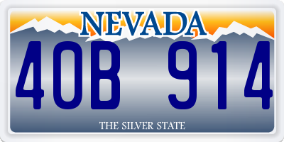 NV license plate 40B914