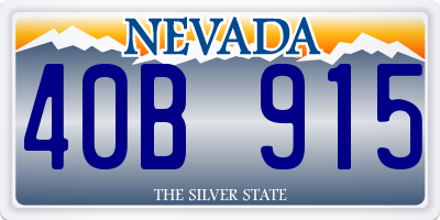 NV license plate 40B915