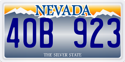 NV license plate 40B923