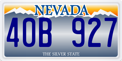 NV license plate 40B927