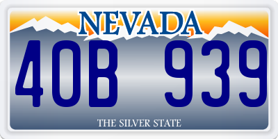 NV license plate 40B939