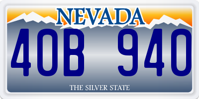 NV license plate 40B940