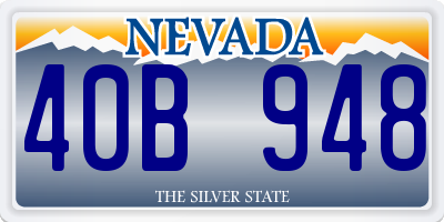 NV license plate 40B948