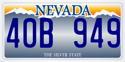 NV license plate 40B949