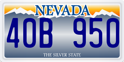 NV license plate 40B950
