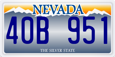 NV license plate 40B951