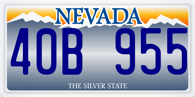 NV license plate 40B955