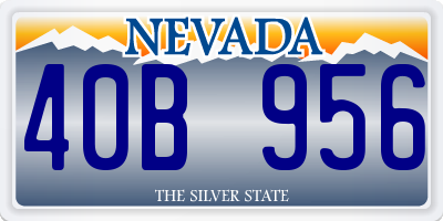NV license plate 40B956