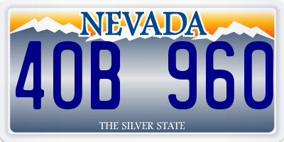 NV license plate 40B960