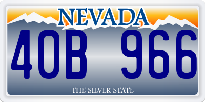 NV license plate 40B966