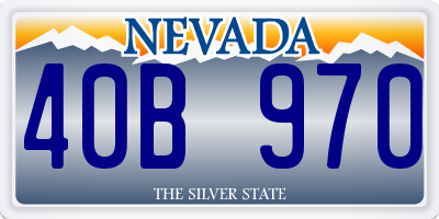 NV license plate 40B970