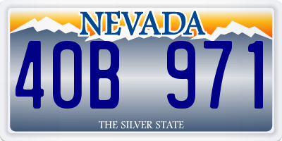 NV license plate 40B971