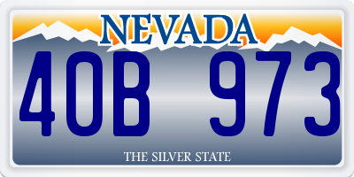 NV license plate 40B973