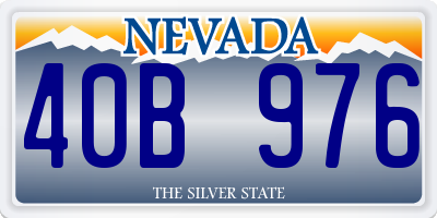 NV license plate 40B976