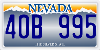 NV license plate 40B995