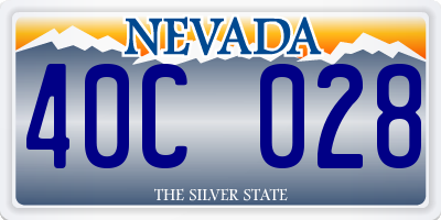 NV license plate 40C028
