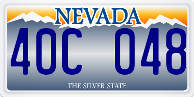 NV license plate 40C048