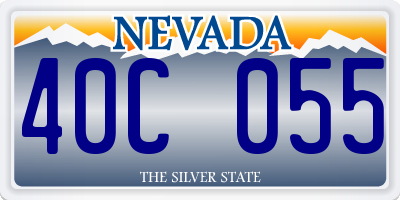 NV license plate 40C055