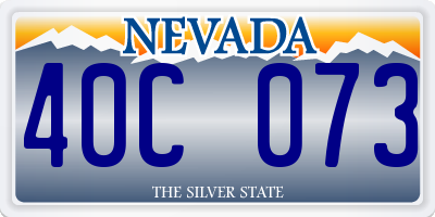 NV license plate 40C073