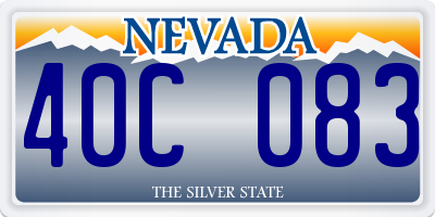 NV license plate 40C083
