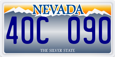 NV license plate 40C090