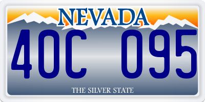 NV license plate 40C095