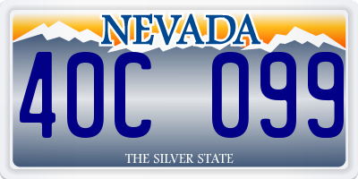 NV license plate 40C099