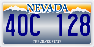 NV license plate 40C128