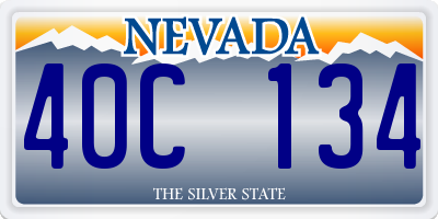 NV license plate 40C134