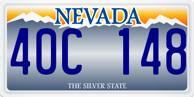 NV license plate 40C148
