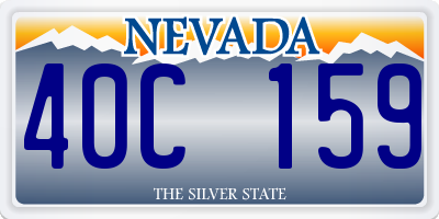 NV license plate 40C159