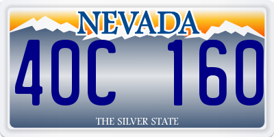 NV license plate 40C160