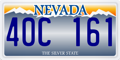 NV license plate 40C161