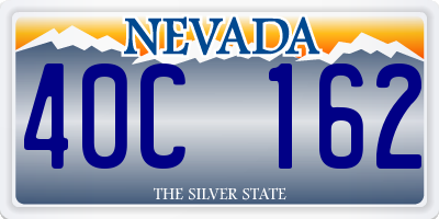 NV license plate 40C162