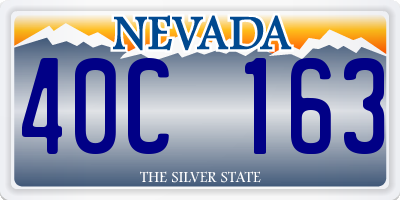 NV license plate 40C163