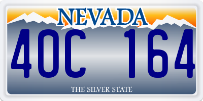 NV license plate 40C164