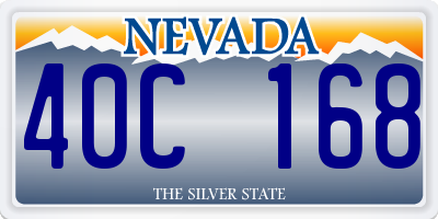 NV license plate 40C168