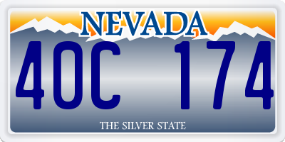 NV license plate 40C174