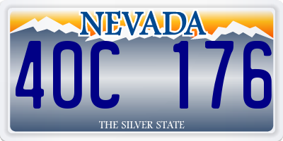 NV license plate 40C176