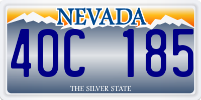 NV license plate 40C185