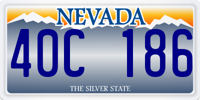 NV license plate 40C186